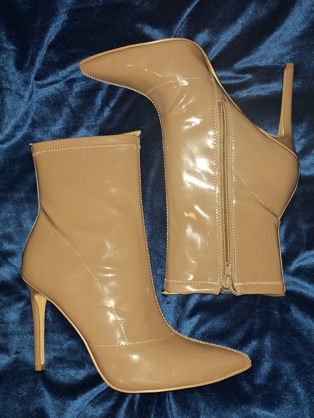 Mix No. 6 Light Brown (Milk Chocolate) Heel Ankle Boots - Sleek Pointed Toe